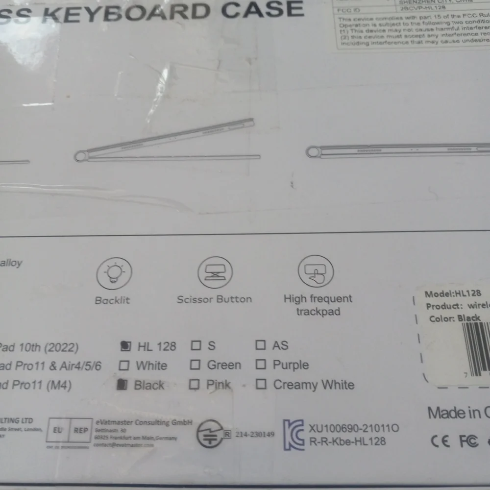 Wireless Keyboard Case Color Black For IPAD Pro 11(M4) Charging Port Type C ....